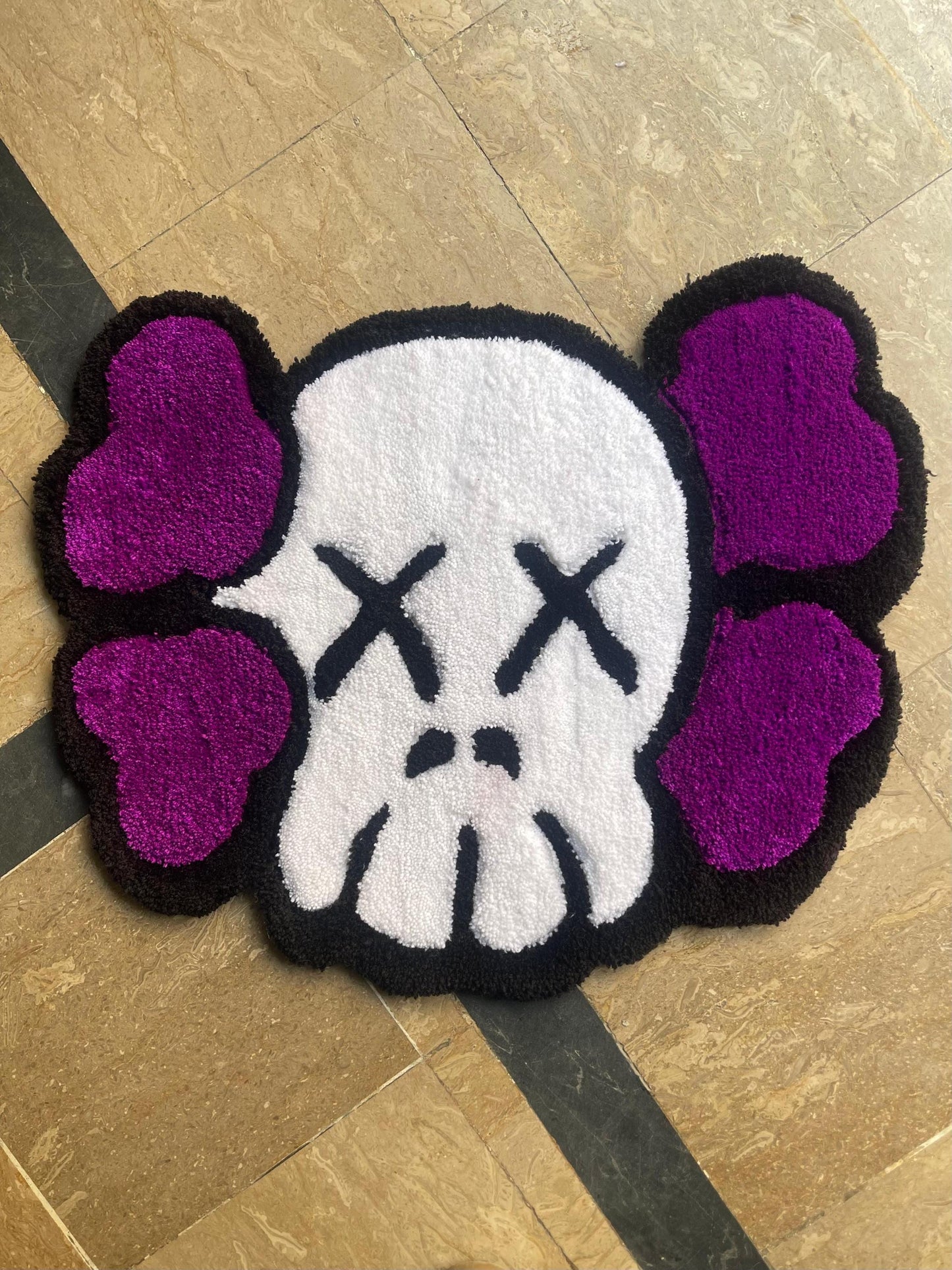 Kaws rug, custom rug, hand tufted rug, handmade rug, tufted rug, unique rug