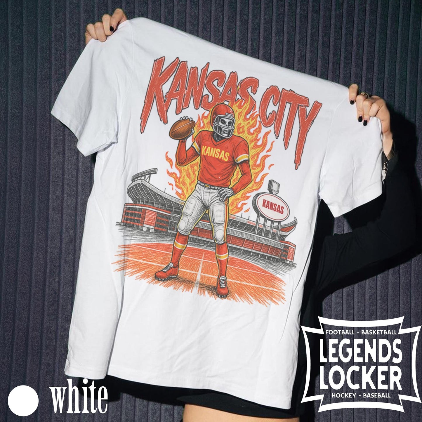 Kansas City Football T-Shirt, Vintage Kansas Football Graphic Tee, Gift for KC Fans