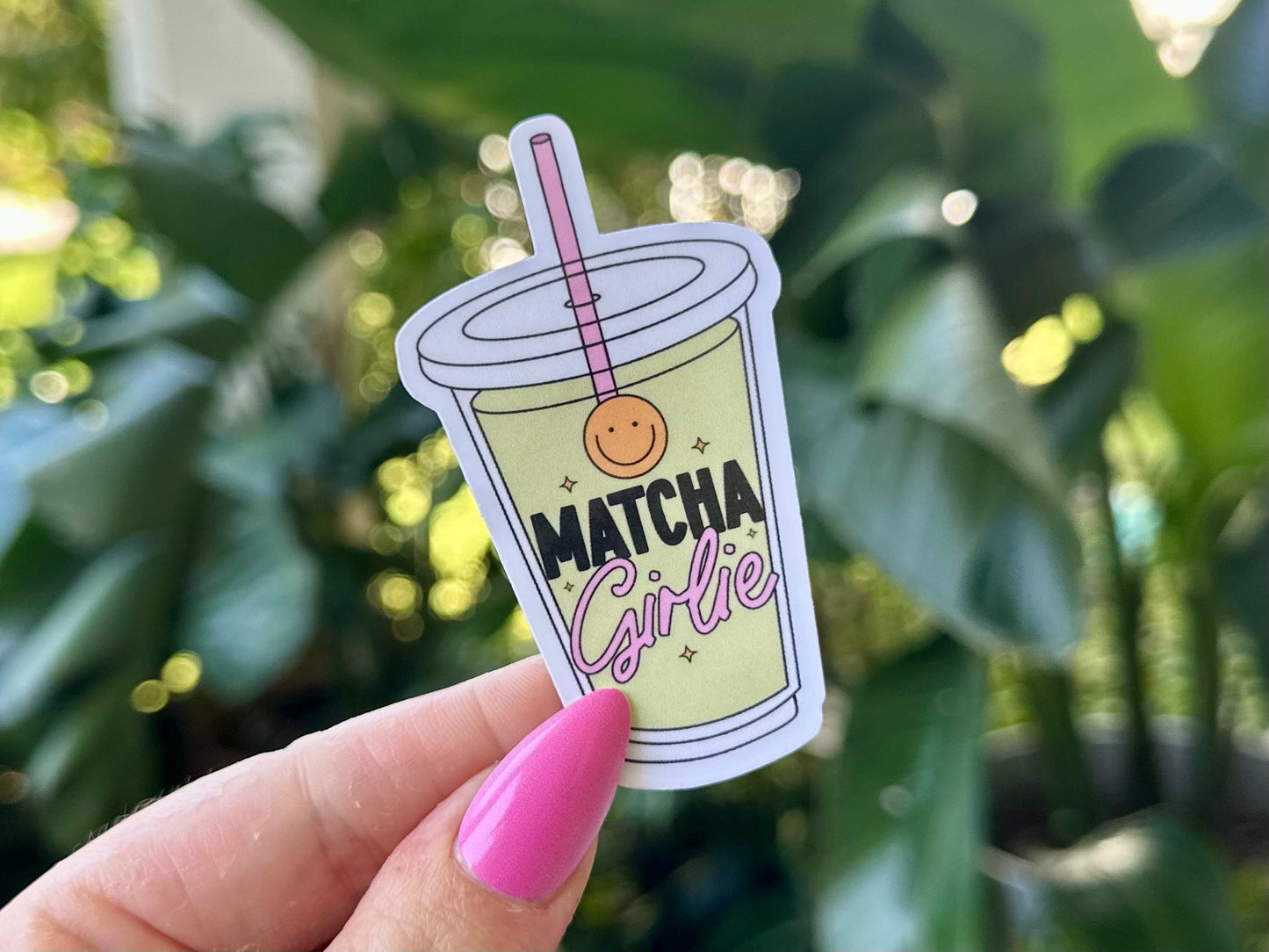Matcha Girlie Waterproof Sticker, Coffee Shop Stickers, Mug Sticker, Coffee Gifts, Funny Decals, Waterbottle Sticker, Retro