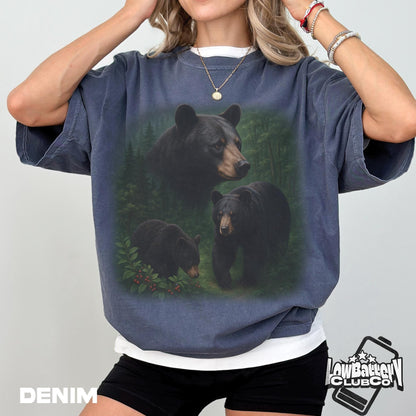 Vintage Black Bear T-Shirt, Retro Wildlife Graphic Tee, Western Nature Adventure Shirt, Gift for Animal Lovers