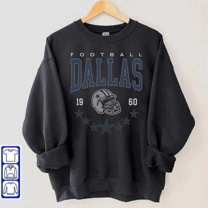 Dallas Football Shirt, Football Sweatshirt, Football Season Shirt, Game Day Shirt, Dallas Tee, Trendy Graphic Football Fan Gift, Rugby Shirt