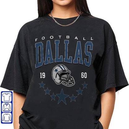 Dallas Football Shirt, Football Sweatshirt, Football Season Shirt, Game Day Shirt, Dallas Tee, Trendy Graphic Football Fan Gift, Rugby Shirt