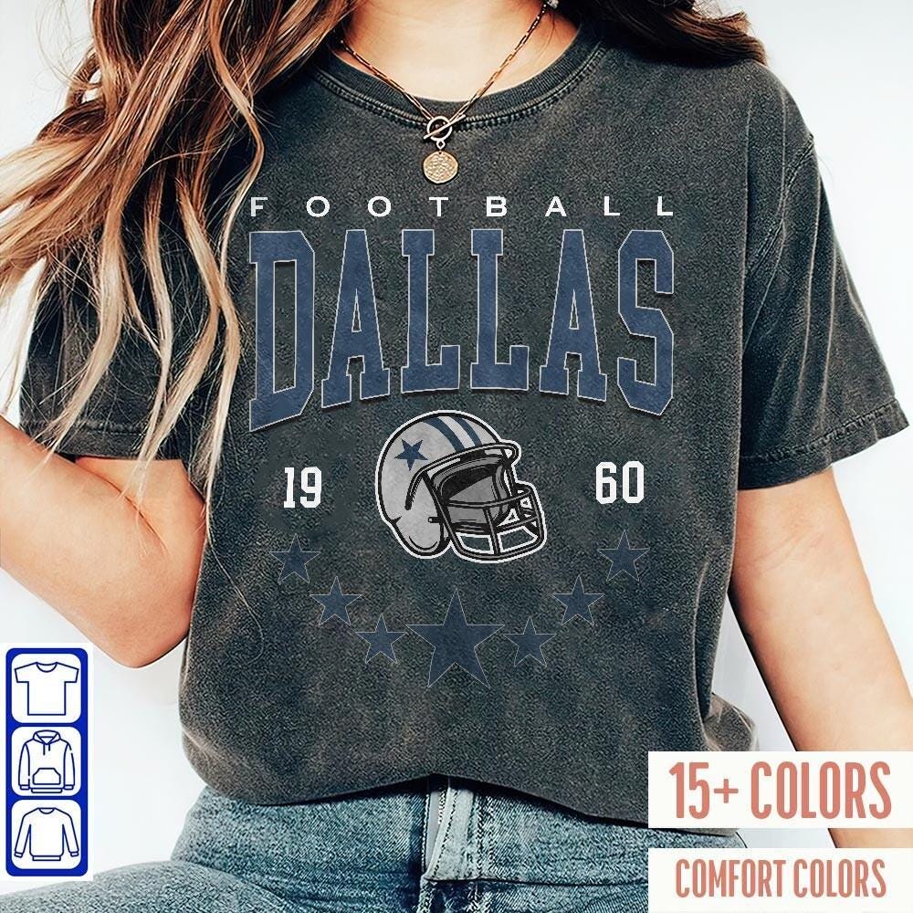 Dallas Football Shirt, Football Sweatshirt, Football Season Shirt, Game Day Shirt, Dallas Tee, Trendy Graphic Football Fan Gift, Rugby Shirt