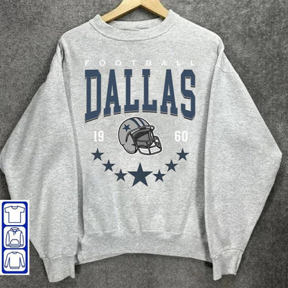 Dallas Football Shirt, Football Sweatshirt, Football Season Shirt, Game Day Shirt, Dallas Tee, Trendy Graphic Football Fan Gift, Rugby Shirt