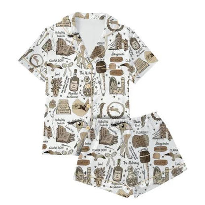 Taylor Swift Song Lyrics Satin Pajamas Set  Pajamas Set