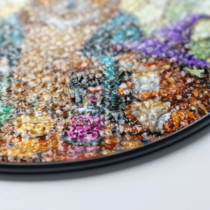 Suncatcher stained glass owl with potion bottles Halloween gift for mom Christmas gift