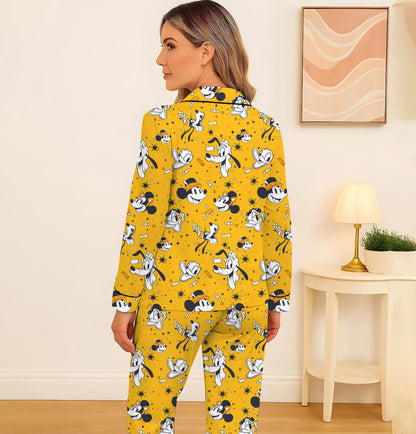 Halloween WDW Cartoon Pajamas Set, Mk Mn Mouse Sleepwear, Magic Kingdom Homewear, Trick or Treat Nightwear, Cartoon Character Pjs