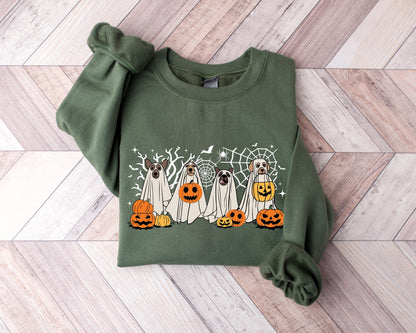 Halloween Dog Sweatshirt, Ghost Dogs sweatshirt, Halloween Sweatshirt, Halloween Sweater, Ghost Sweatshirt, Ghost Dog Shirt