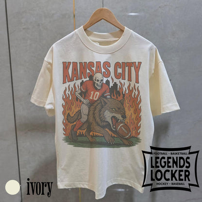 Retro Kansas City Football T-Shirt, Old School Game Day Tee, Vintage Kansas City Football Graphic Shirt, Fan Apparel