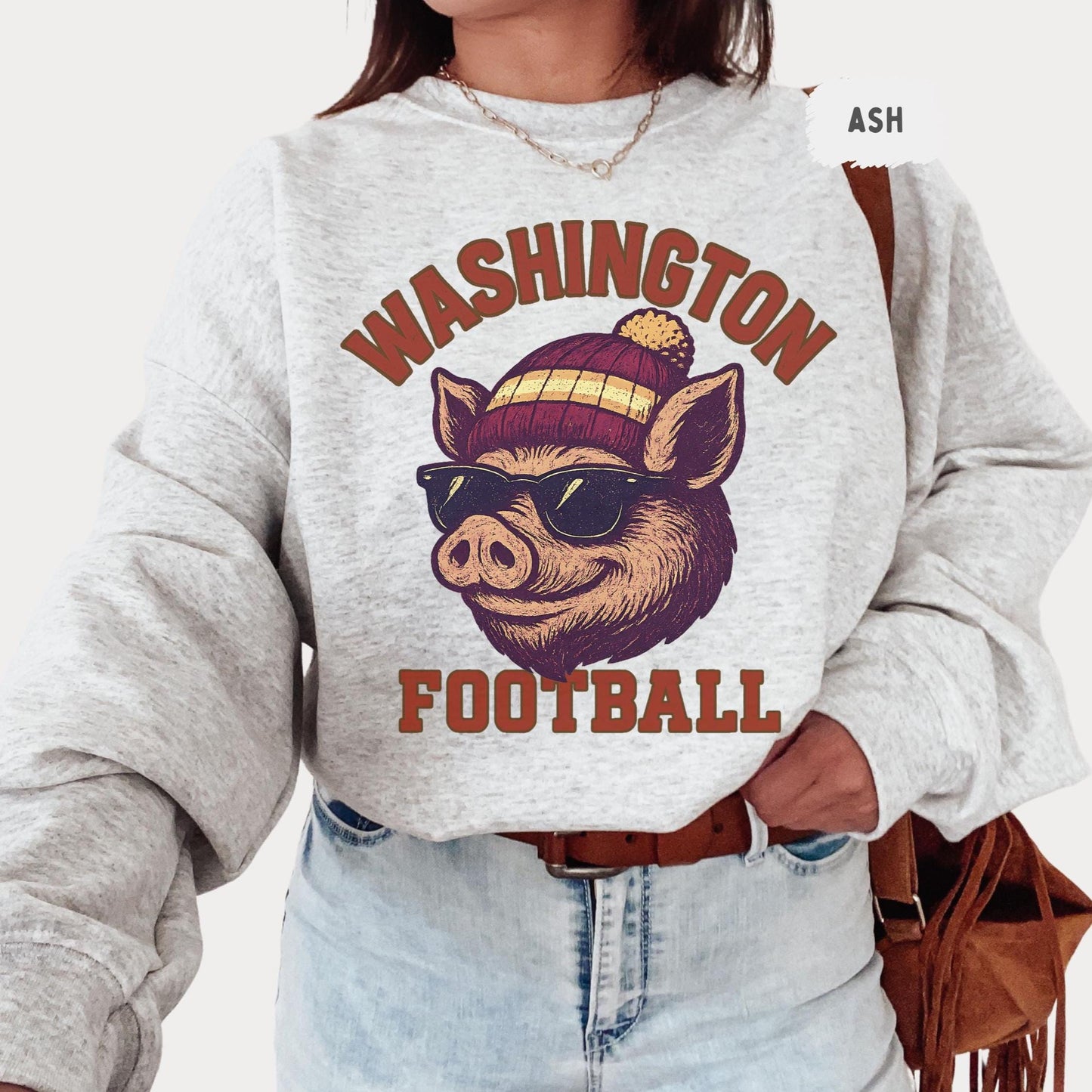 Vintage Washington Football Style Sweatshirt, Washington Crewneck Commander Shirt, Washington Fan Gift, Sunday Football Shirt, Game Day