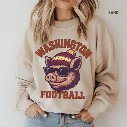 Vintage Washington Football Style Sweatshirt, Washington Crewneck Commander Shirt, Washington Fan Gift, Sunday Football Shirt, Game Day