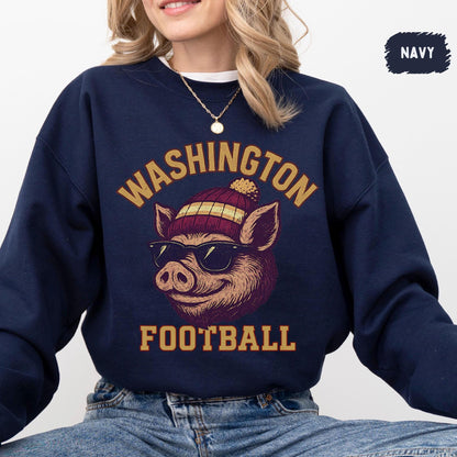 Vintage Washington Football Style Sweatshirt, Washington Crewneck Commander Shirt, Washington Fan Gift, Sunday Football Shirt, Game Day