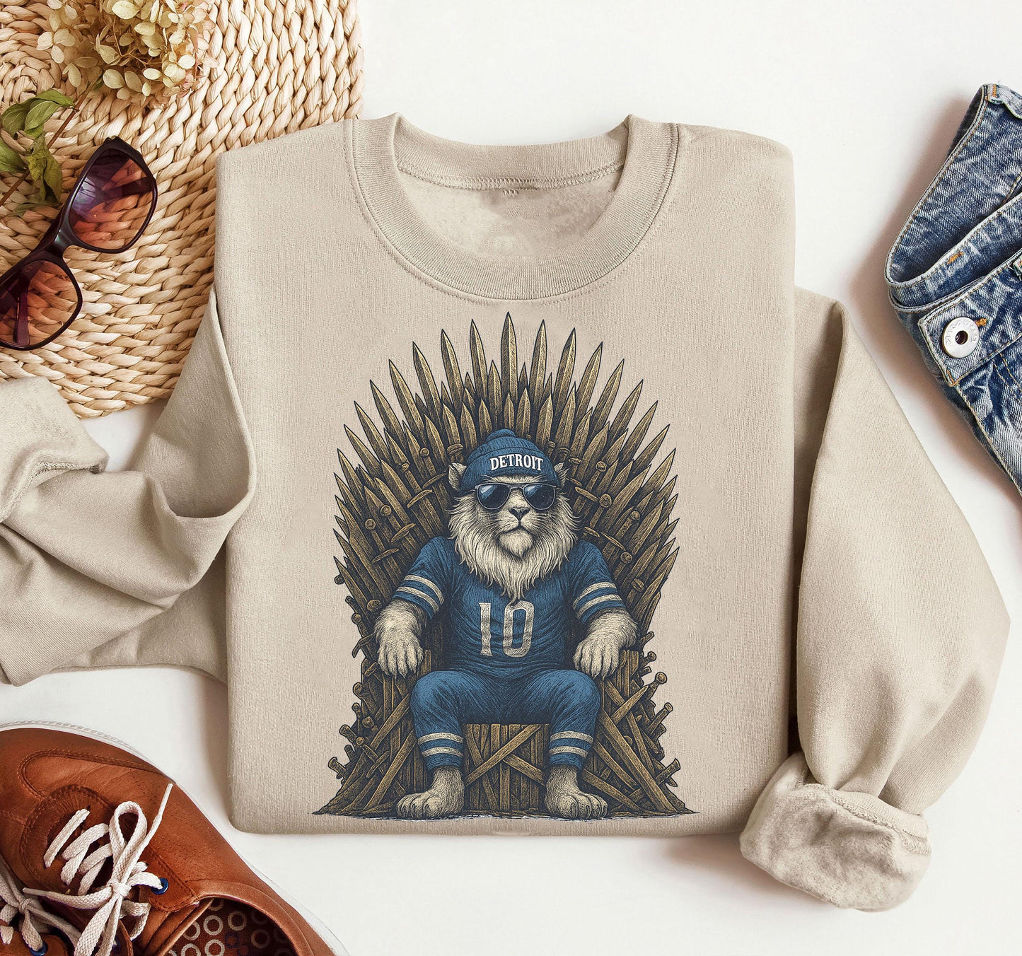 Detroit Football Sweatshirt, Vintage Style Detroit Football shirt, DetroitFootball, Vintage Graphic Tee, Sunday Football Fashion