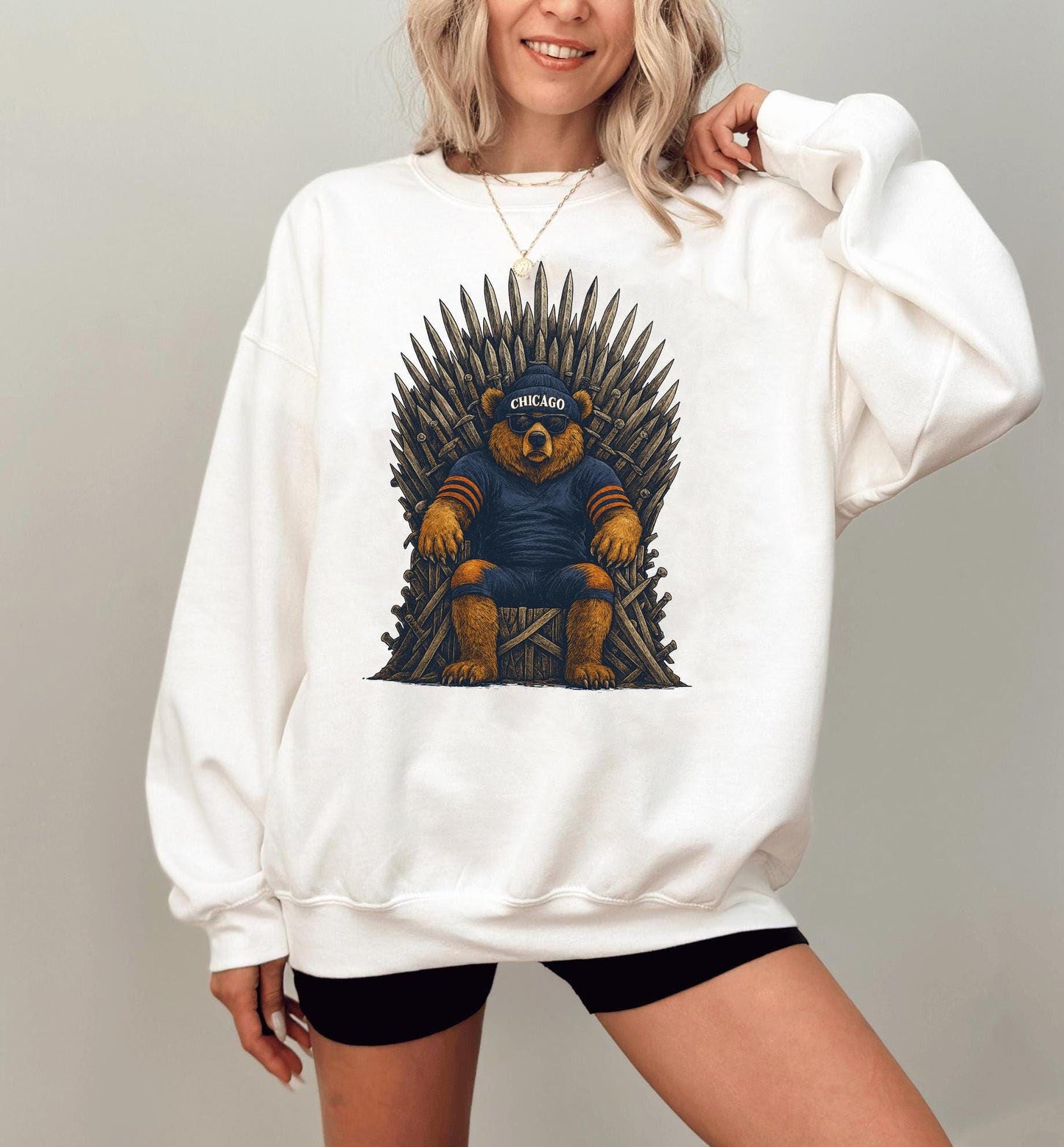 Vintage Chicago Football Sweatshirt, Chicago Football Game Day, Chicago Shirt, Trendy Chicago Football Fan Gifts