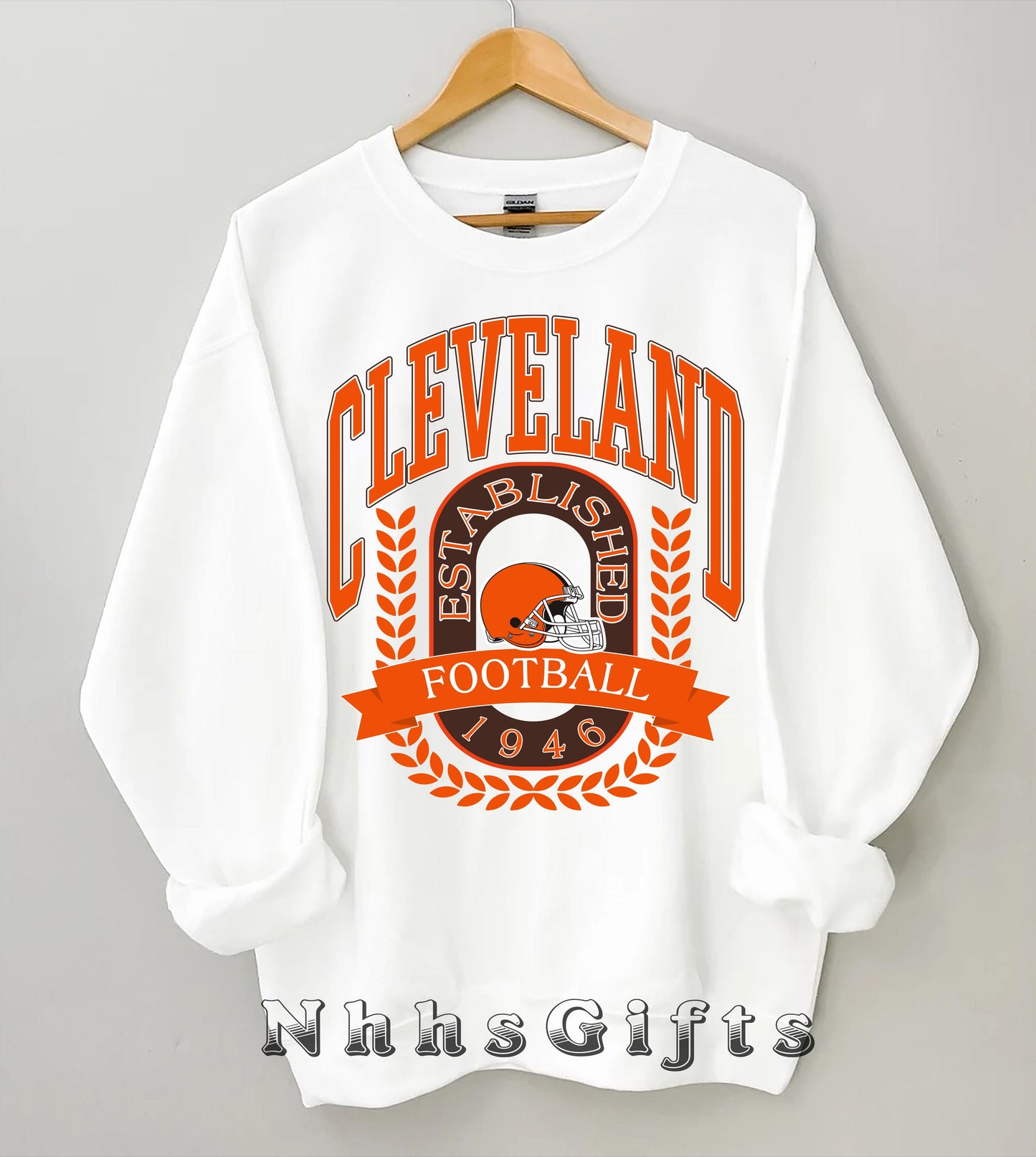 Cleveland Football Retro Style Shirt, Trendy Sweatshirt Cleveland Football Fan Gift, Cleveland Game Day Shirt, Cleveland Sweatshirt