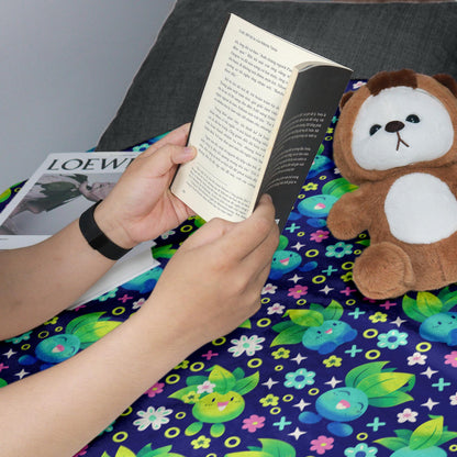 Oddish Fleece Blanket, Cute Cozy Throw, Soft Cotton Bedding, Oddish Blanket For Men Women, Home Decor Gift, Oddish Blanket Gifts