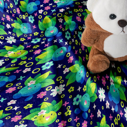 Oddish Fleece Blanket, Cute Cozy Throw, Soft Cotton Bedding, Oddish Blanket For Men Women, Home Decor Gift, Oddish Blanket Gifts