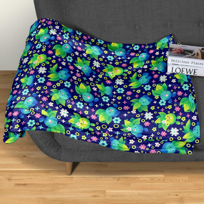 Oddish Fleece Blanket, Cute Cozy Throw, Soft Cotton Bedding, Oddish Blanket For Men Women, Home Decor Gift, Oddish Blanket Gifts