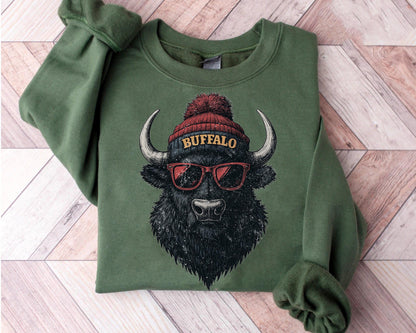 Buffalo Football Sweatshirt, Game Day Shirt, Buffalo Team Football Shirt, Sunday Buffalo Vintage 90s Style , Sport Shirt, Buffalo Football