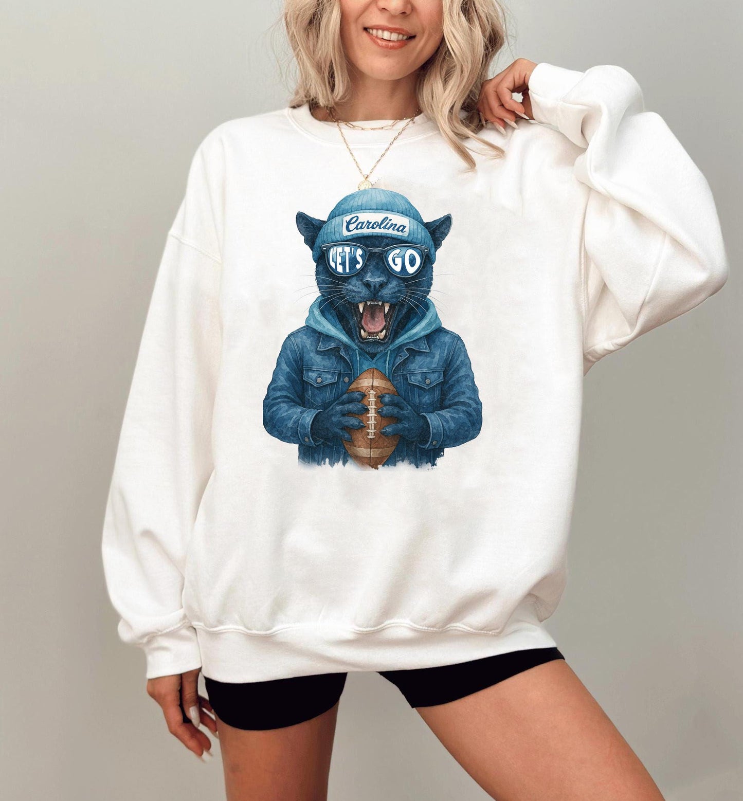 Carolina Football Shirt, Retro Panther Shirt, Panther Shirt, Trendy Football Shirt, Spirit Animal, Gift For Football Fan.