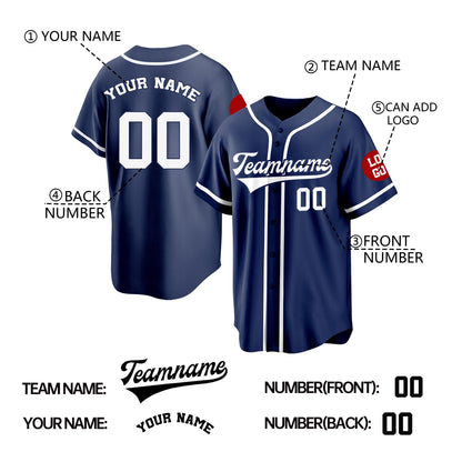 Custom Baseball Jerseys, Personalized Team Name Number Jersey for Baseball Fans Lovers, Customize Embroidered Stripe Team Jersey with LOGO