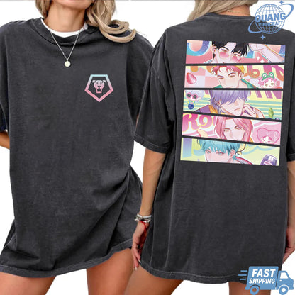 Kpop Saja Boys Shirt, Kpop Demon Hunters T-shirt, Demon Hunters Merch, Kpop Huntrix Pin shirt, Saja Boys Fan Gifts