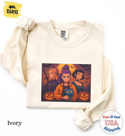 Huntrix Girl Halloween T-Shirt, Spooky Season Shirts, Kpop Mira Shirt, Kpop Demon Hunters Tee, Huntrix Girl T-Shirt, Kpop Movie Fan Gift Tee