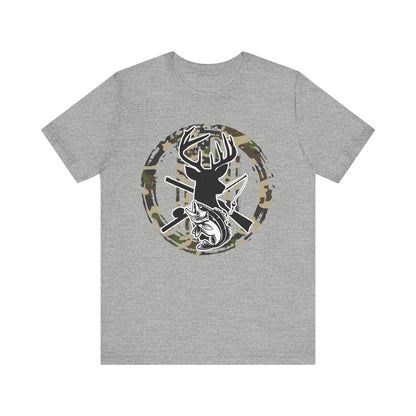 Deer Hunting & Bass Fishing T-Shirt: Outdoorsman Gift