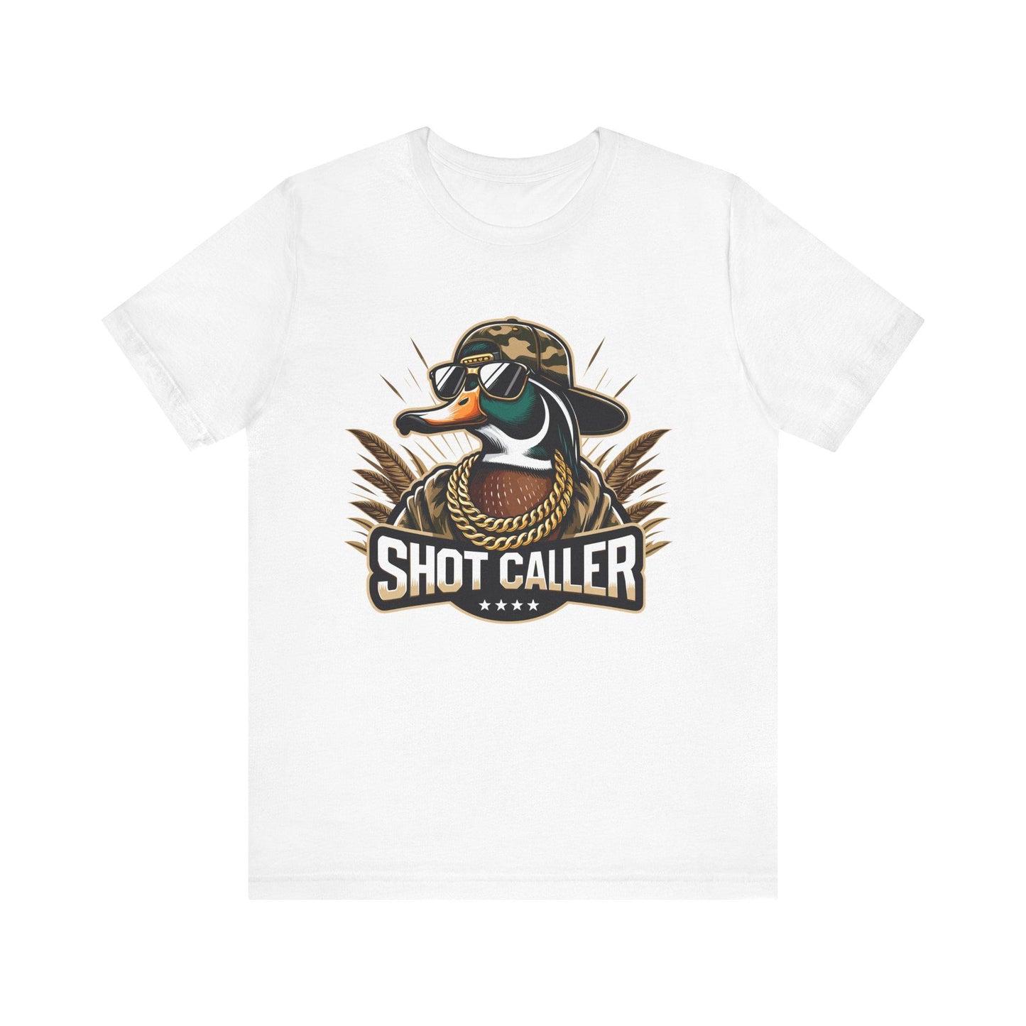 Shot Caller Duck Graphic Tee: Funny Mallard Hunting Shirt