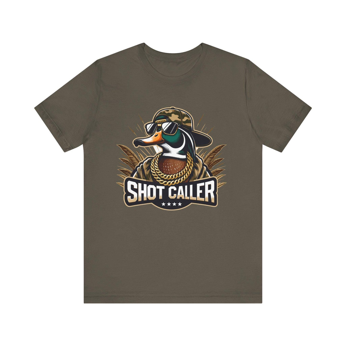 Shot Caller Duck Graphic Tee: Funny Mallard Hunting Shirt