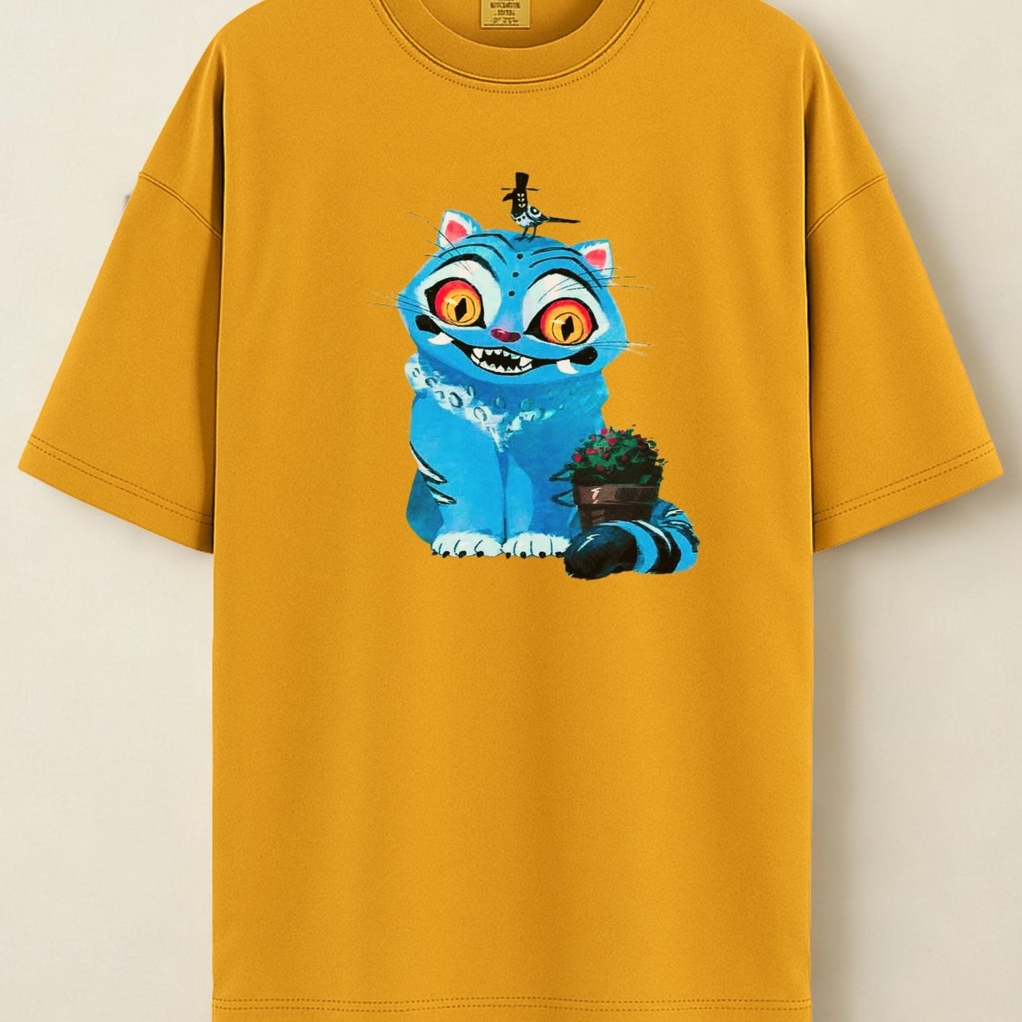 Cute Demon Hunter Tiger Shirt – Derpy Tiger and Bird Graphic Tee, Kpop Saja Boys Inspired Fan Merch
