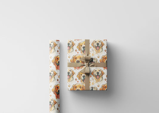 Golden Retriever Wrapping Paper Roll, Gift Wrap for Dog Moms, Dads, Pet Sitters, and Animal Enthusiasts for Any Occasion #11