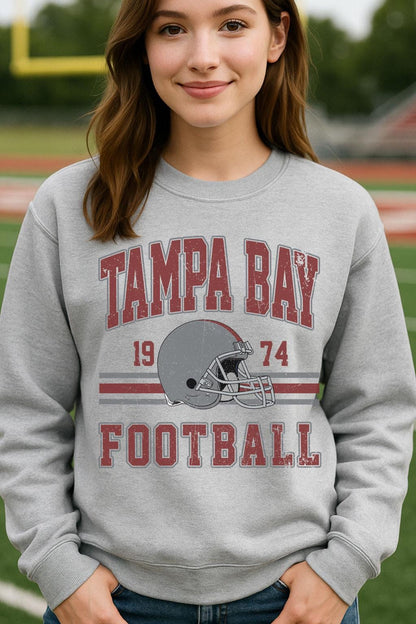 Tampa Bay Football 90s Style Sweatshirt, Tampa Bay Football Shirt, Football Fan Shirt, Sunday Football, Game Day Sweatshirt