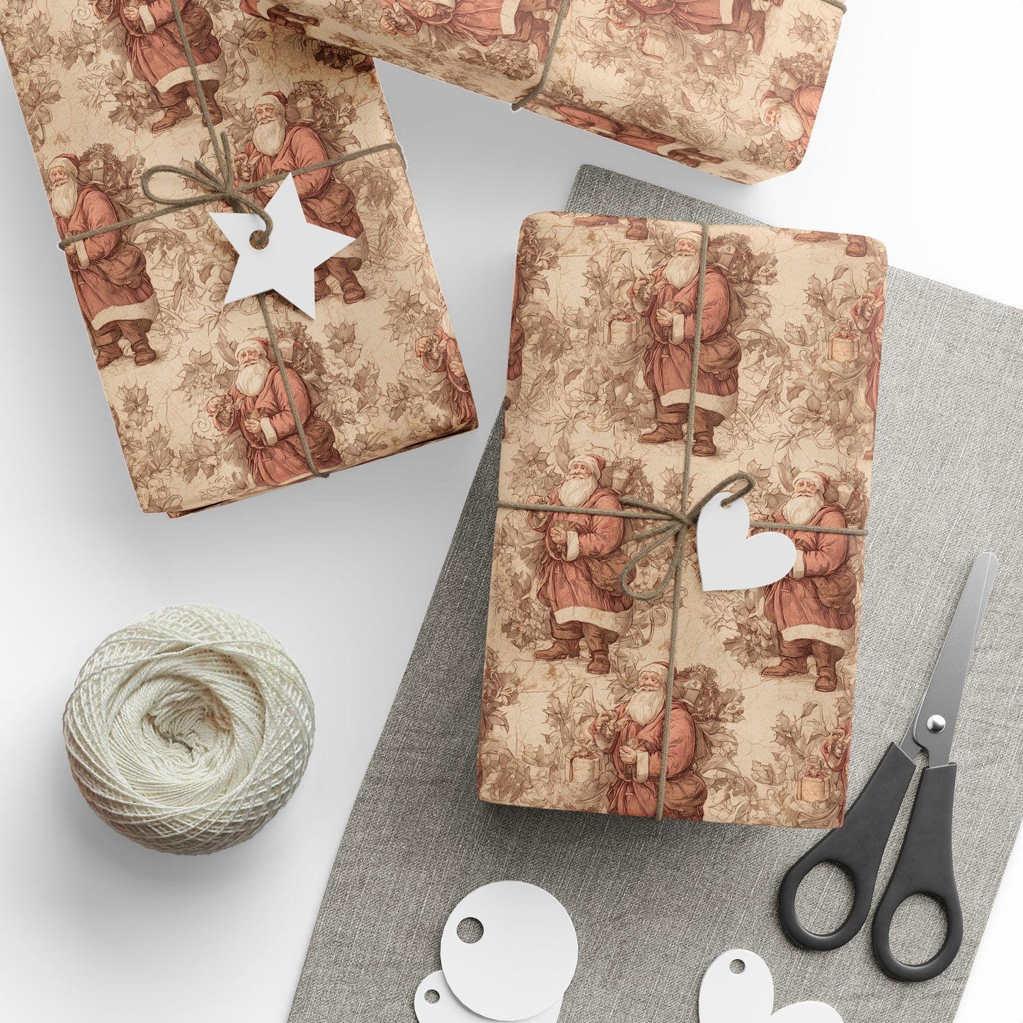 Gift Wrap, Vintage Christmas Toile Gift Wrap, Holiday Wrapping Paper, Xmas Victorian Roll, Christmas Wrapping Paper, Gift Wrap Paper