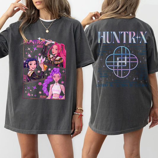 Comfort Colors® Kpop Demon Hunters Shirt, Huntrix Girl Band Shirt, Kpop Idol Shirt, Mira Tee, Rumi Joey Shirt, Demon Hunter PSN1468.1466.B