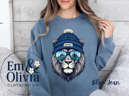 Vintage Style Detroit Football Sweatshirt, Game Day Shirt, Detroit Team Football Shirt, Sunday Detroit, Detroit Football