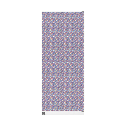 Pastel Goth Halloween Wrapping Paper Roll Watercolor Cute Spooky Ghost Bat Moon Stars Design #9