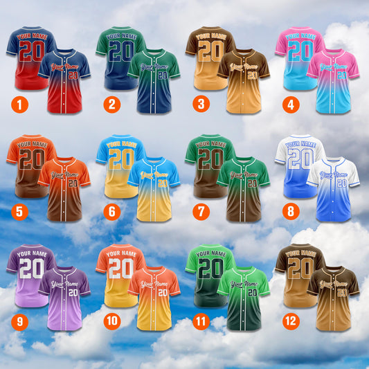 Custom Baseball Jersey Personalized Print Or Stitch Name Number Couple Family Jerseys Matching Baseball Uniform For Men Women Youth Gifts