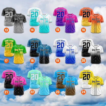 Custom Baseball Jersey Personalized Print Or Stitch Name Number Couple Family Jerseys Matching Baseball Uniform For Men Women Youth Gifts