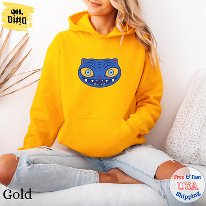 Demon Hunter Tiger Derpy Sweatshirt, Rumi Zoey Huntrix Hoodie, Kpop Saja Boys Hoodie, Derpy Tiger Zoey Hoodie, Hunters Tiger Fan Shirt