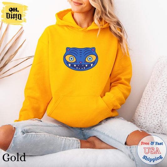 Demon Hunter Tiger Derpy Sweatshirt, Rumi Zoey Huntrix Hoodie, Kpop Saja Boys Hoodie, Derpy Tiger Zoey Hoodie, Hunters Tiger Fan Shirt