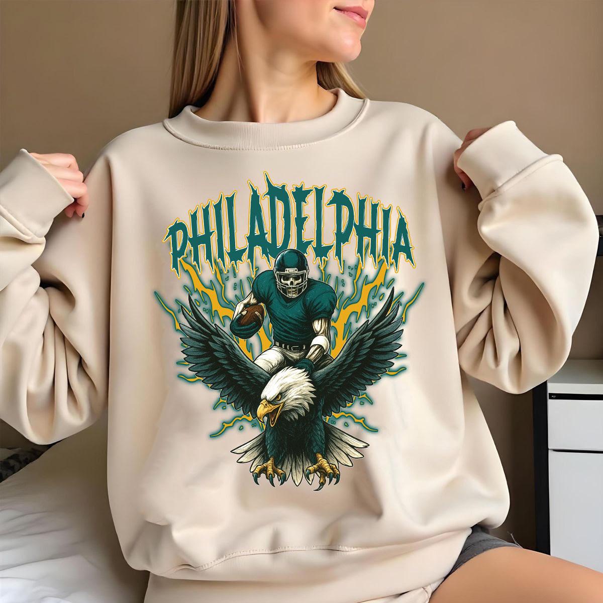 Philadelphia Football Hoodie, Vintage Style Gift, Football Tee, Philadelphia Fans Hoodie, Philadelphia Football Shirt, Philadelphia Retro