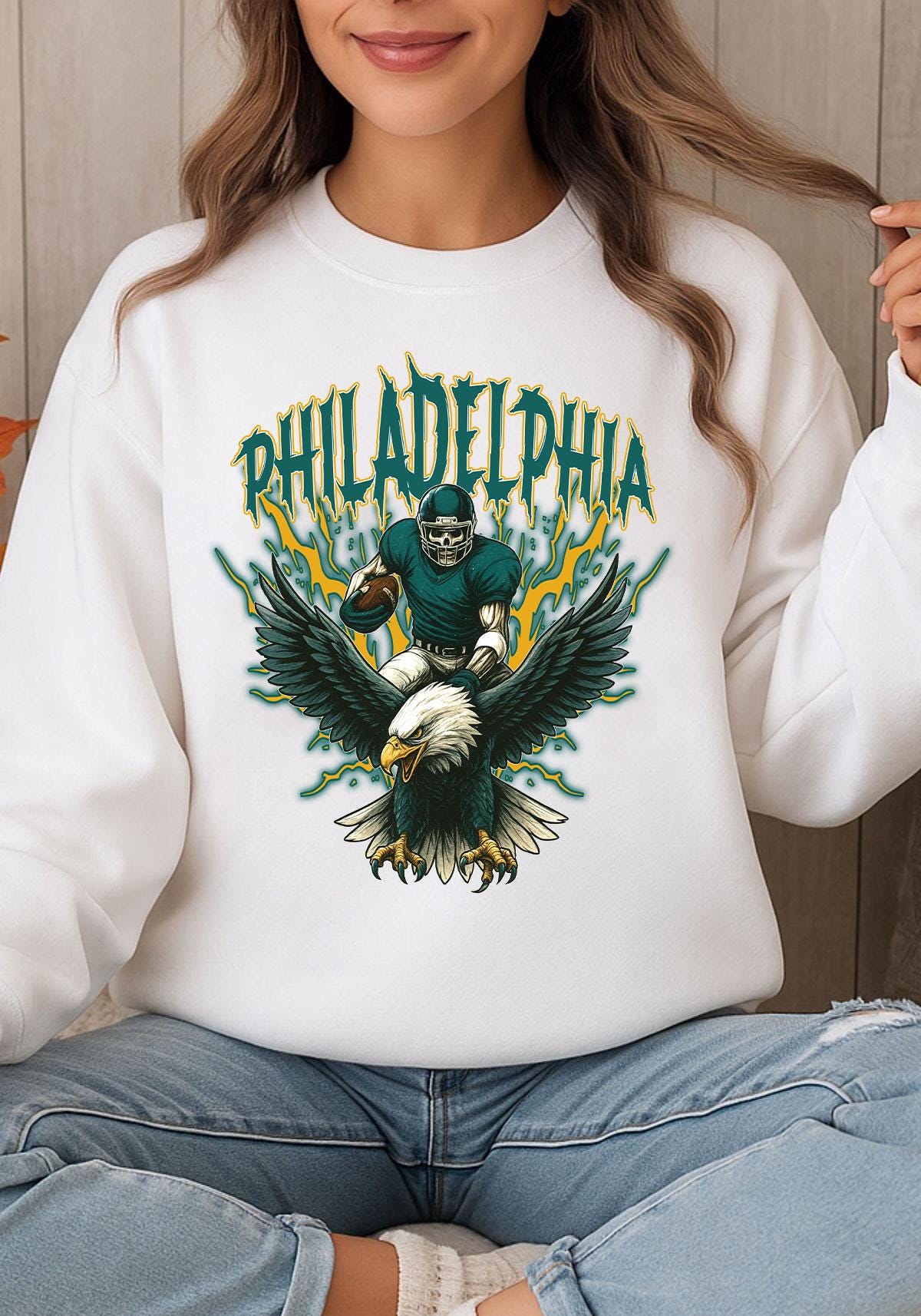 Philadelphia Football Hoodie, Vintage Style Gift, Football Tee, Philadelphia Fans Hoodie, Philadelphia Football Shirt, Philadelphia Retro