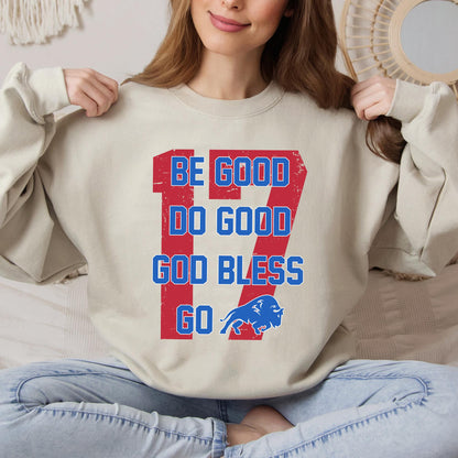 Good Do Good God Bless Sweatshirt, Buffalo Football Crewneck, Buffalo Football fan gift, Gift for Buffalo Fans, Trendy Game Day Gift Tee
