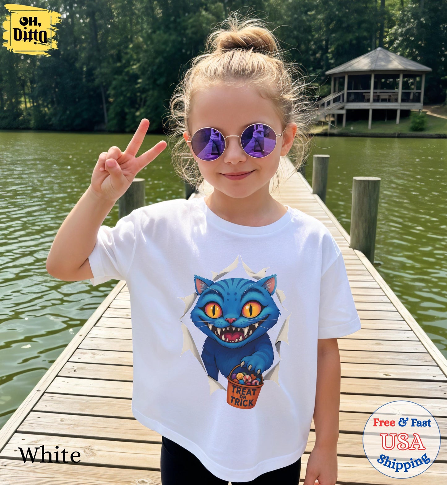 Derpy Tiger Trick or Treat Halloween Shirt, Kpop Huntrix Shirt, Kpop Demon Hunters Tee, Huntrix Girl Kpop Movie Fan Gift Tee