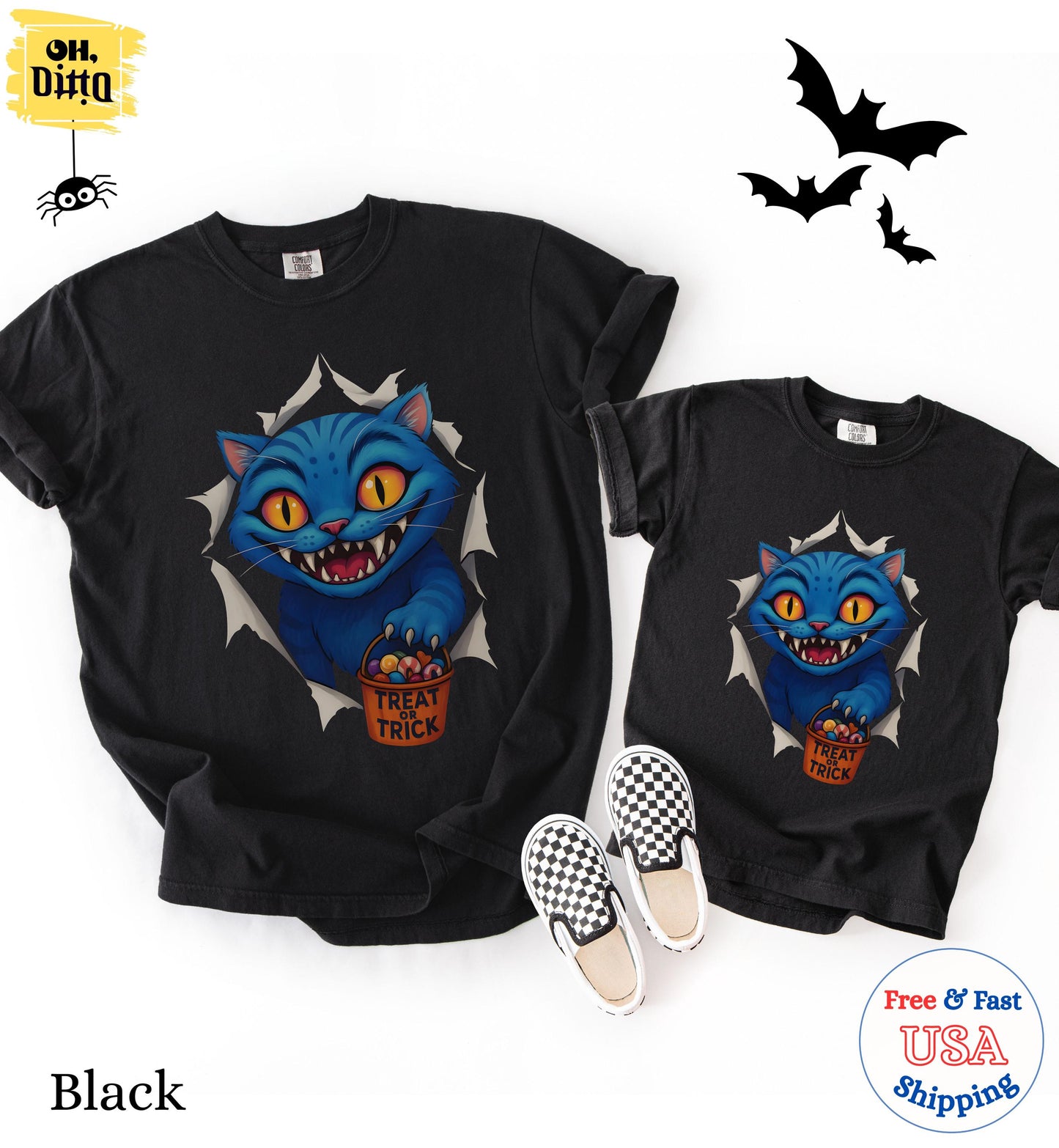 Derpy Tiger Trick or Treat Halloween Shirt, Kpop Huntrix Shirt, Kpop Demon Hunters Tee, Huntrix Girl Kpop Movie Fan Gift Tee