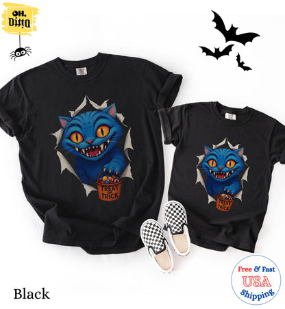 Derpy Tiger Trick or Treat Halloween Shirt, Kpop Huntrix Shirt, Kpop Demon Hunters Tee, Huntrix Girl Kpop Movie Fan Gift Tee