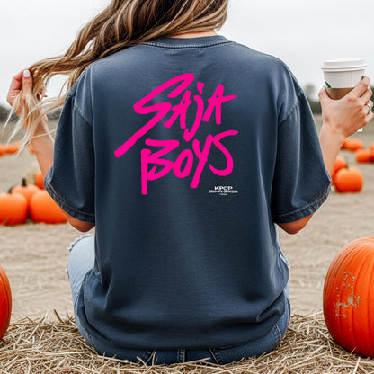 Back Print Saja Boys Kpop Demon Hunters Tshirt, Gift For Women, Saja Boys Huntrix Pin Tee, Mira Tee For Zoey, Demon Hunter Merch, Jinu Tee,
