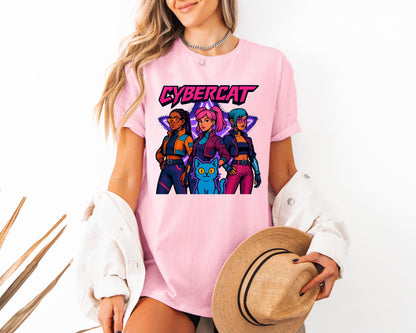 Kpop CYBERCAT TShirt, Huntrix Girl Band Sweatshirt, Kpop Idol GroupTee, Mira Tee, Rumi Joey Shirt, Demon Hunter Merch, Huntrix Fan Gift