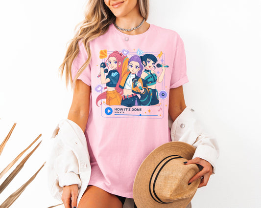 Kpop Mira Rumi Joey Singer Shirt, Huntrix Girl Band Sweatshirt, Kpop Idol GroupTee, Demon Hunter Merch, Huntrix Fan Gift